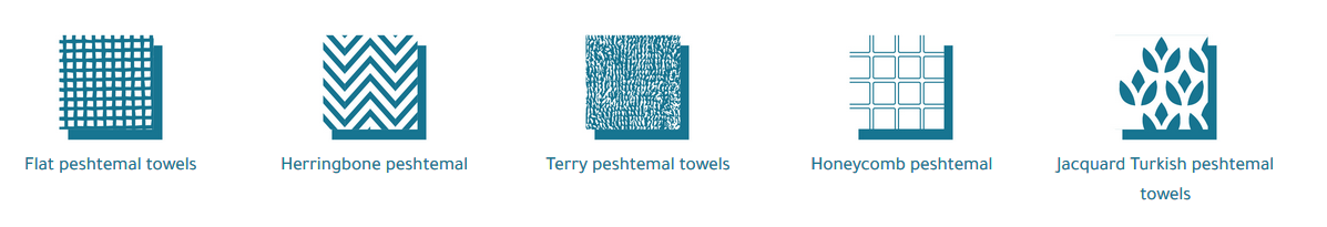 peshtemal towel Different types of weaving